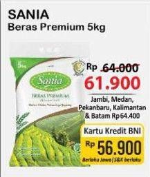 Promo Harga Sania Beras Premium 5000 gr - Alfamart