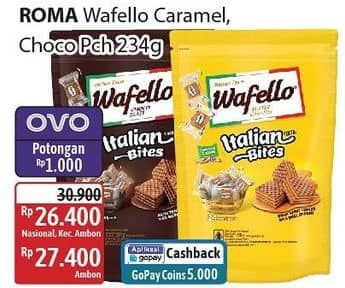 Promo Harga Roma Wafello Bites Butter Caramel, Choco Blast 234 gr - Alfamidi