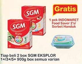 Promo Harga SGM Eksplor 1+/ 3+/ 5+ All Variants per 2 box 900 gr - Indomaret