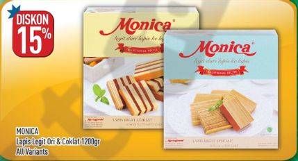 Promo Harga MONICA Lapis Legit Original, Chocolate 1200 gr - Hypermart