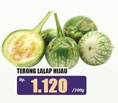 Promo Harga Terong Lalap Hijau per 100 gr - Hari Hari