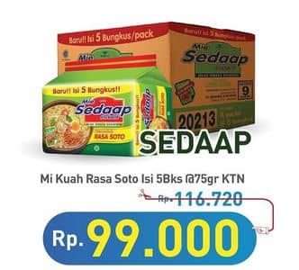 Promo Harga Sedaap Mie Kuah Soto per 40 pcs 75 gr - Hypermart