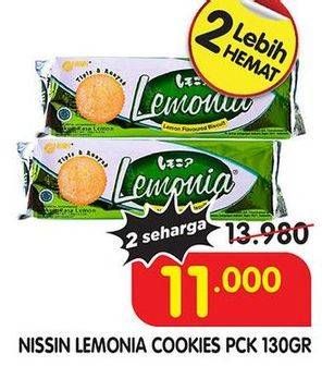 Promo Harga NISSIN Cookies Lemonia 130 gr - Superindo