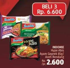Promo Harga INDOMIE Mi Goreng Ayam Geprek, Aceh, Rendang per 3 pcs 85 gr - LotteMart