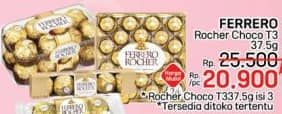 Promo Harga Ferrero Rocher Chocolate T-3 35 gr - LotteMart