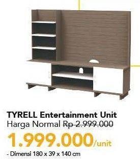 Promo Harga TYRELL Entertainment Unit Dimensi: 180cm X 140cm X 39cm  - Carrefour