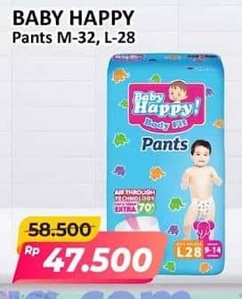 Promo Harga Baby Happy Body Fit Pants M32, L28 28 pcs - Alfamart