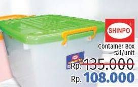 Promo Harga SHINPO Container Box 52 ltr - LotteMart