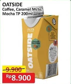 Promo Harga Oatside UHT Milk Coffee, Caramel Machiato, Mocha 200 ml - Alfamart