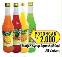 Promo Harga Marjan Syrup Squash All Variants 450 ml - Hypermart