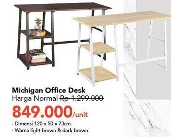 Promo Harga Office Desk Michigan  - Carrefour