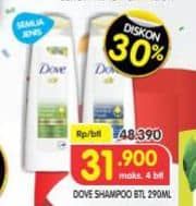 Promo Harga Dove Shampoo All Variants 290 ml - Superindo