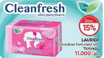 Promo Harga Laurier Pantyliner Cleanfresh Perfumed 40 pcs - Guardian