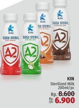 Promo Harga KIN Susu Steril Air Kelapa 200 ml - LotteMart