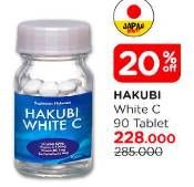 Promo Harga Hakubi White C Suplemen Makanan 90 pcs - Watsons