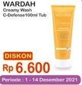 Promo Harga WARDAH C Defense Energizing Creamy Wash 100 ml - Indomaret