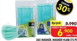 Promo Harga 365 Masker Hijab 5 pcs - Superindo