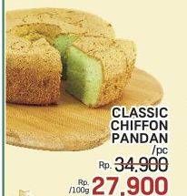 Promo Harga Chiffon Cake Pandan Classic per 100 gr - LotteMart