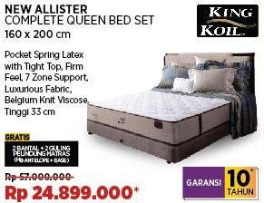 Promo Harga King Koil New Allister Kasur Queen 160x200cm  - COURTS