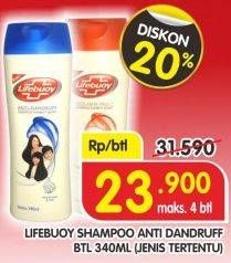 Promo Harga LIFEBUOY Shampoo Anti Dandruff 340 ml - Superindo