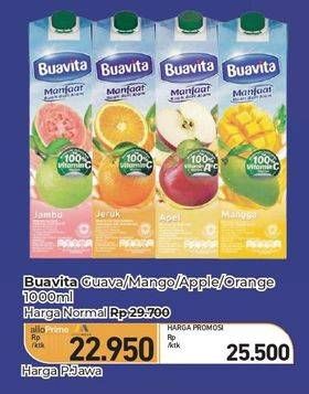 Promo Harga Buavita Fresh Juice Guava, Mango, Apple, Orange 1000 ml - Carrefour