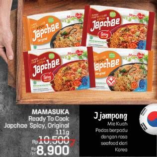 Promo Harga Mamasuka Japchae Spicy, Original 111 gr - LotteMart