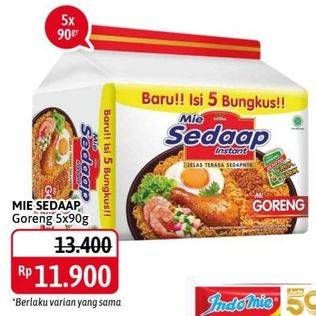 Promo Harga SEDAAP Mie Goreng Original per 5 pcs 90 gr - Alfamidi