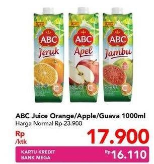 Promo Harga ABC Juice Orange, Apple, Guava 1000 ml - Carrefour