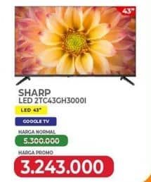 Promo Harga Sharp 2TC43GH3000I 43 Inch 2K Google TV  - Yogya