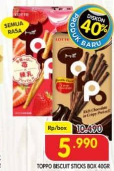 Promo Harga Lotte Choco Stick Toppo All Variants 40 gr - Superindo