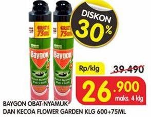 Promo Harga BAYGON Insektisida Spray Flower Garden 675 ml - Superindo