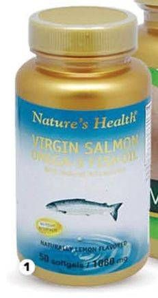 Promo Harga NATURES HEALTH Virgin Salmon Omega-3 Fish Oil 50 pcs - Guardian