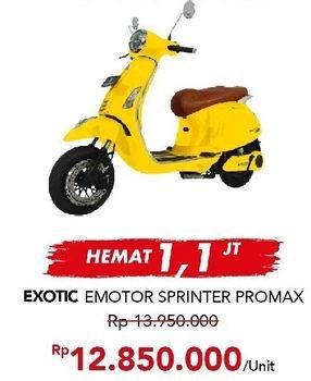 Promo Harga Exotic E-Motor Sprinter Promax  - Carrefour