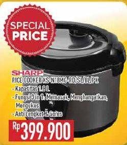 Promo Harga SHARP KS-N18MG | Rice Cooker 1.8ltr RD, BL, PK, SL  - Hypermart