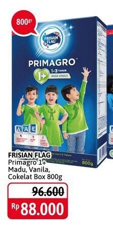 Promo Harga FRISIAN FLAG Primagro 1+ Vanilla, Cokelat, Madu 800 gr - Alfamidi