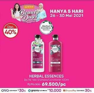 Promo Harga HERBAL ESSENCE Bio Renew Shampoo & Conditioner 400 mL  - Guardian