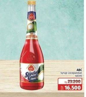 Promo Harga ABC Syrup Special Grade Coco Pandan 485 ml - Lotte Grosir