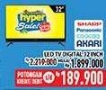 Promo Harga Sharp/Panasonic/Coocaa/Akari LED TV Digital 32 Inci  - Hypermart