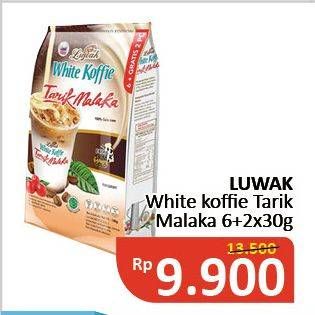 Promo Harga Luwak White Koffie per 8 sachet 30 gr - Alfamidi