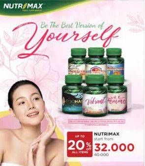 Promo Harga NUTRIMAX Product Supplement  - Watsons