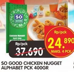 Promo Harga SO GOOD Chicken Nugget 400 gr - Superindo