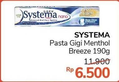 Promo Harga SYSTEMA Toothpaste Menthol Breeze 190 gr - Alfamidi