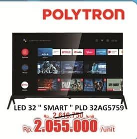 Promo Harga Polytron Smart Android TV 32 inch PLD 32AG5759  - Hari Hari