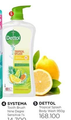 Promo Harga Dettol Body Wash Tropical Splash Citrus Lemon Honey 950 gr - Watsons