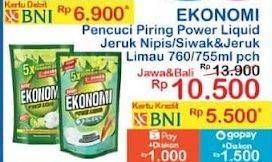 Promo Harga Ekonomi Pencuci Piring Power Liquid Jeruk Nipis, Siwak Jeruk Limau 760 ml - Indomaret