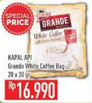 Promo Harga Kapal Api Grande White Coffee per 20 sachet 20 gr - Hypermart