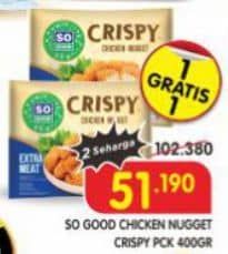 Promo Harga So Good Crispy Chicken Nugget 400 gr - Superindo