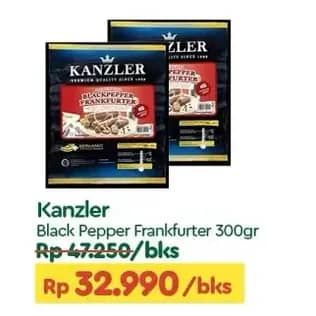 Promo Harga Kanzler Frankfurter Black Pepper 300 gr - TIP TOP