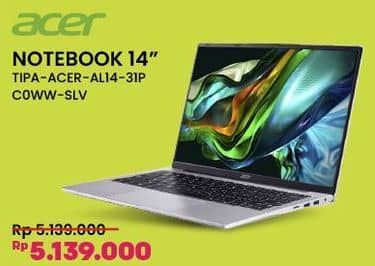 Promo Harga Acer AL14-31P-COWW-SLV  - COURTS