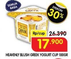 Promo Harga Heavenly Blush Greek Yogurt Cup 100 gr - Superindo